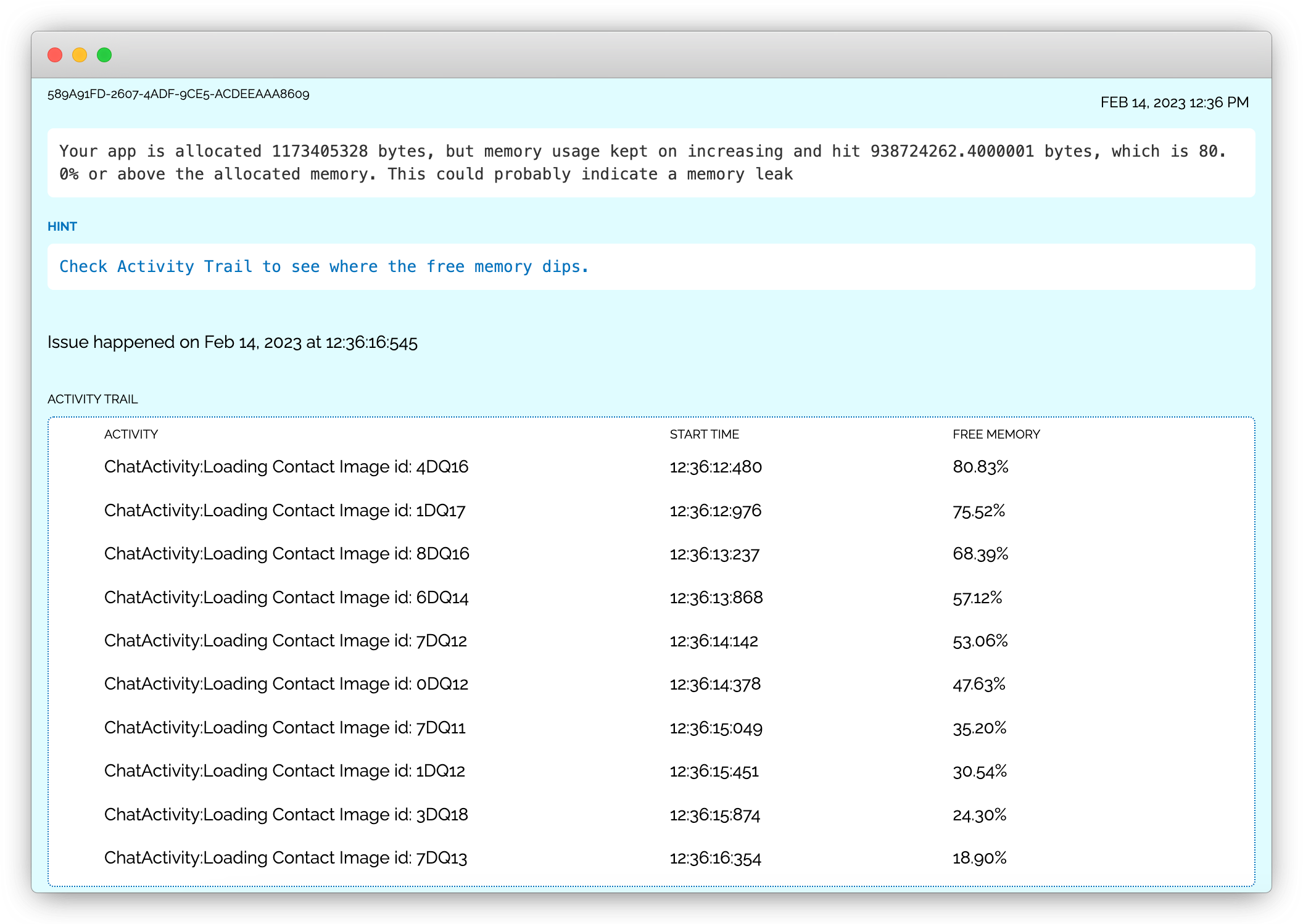 High or abnormal memory usage in Flutter apps