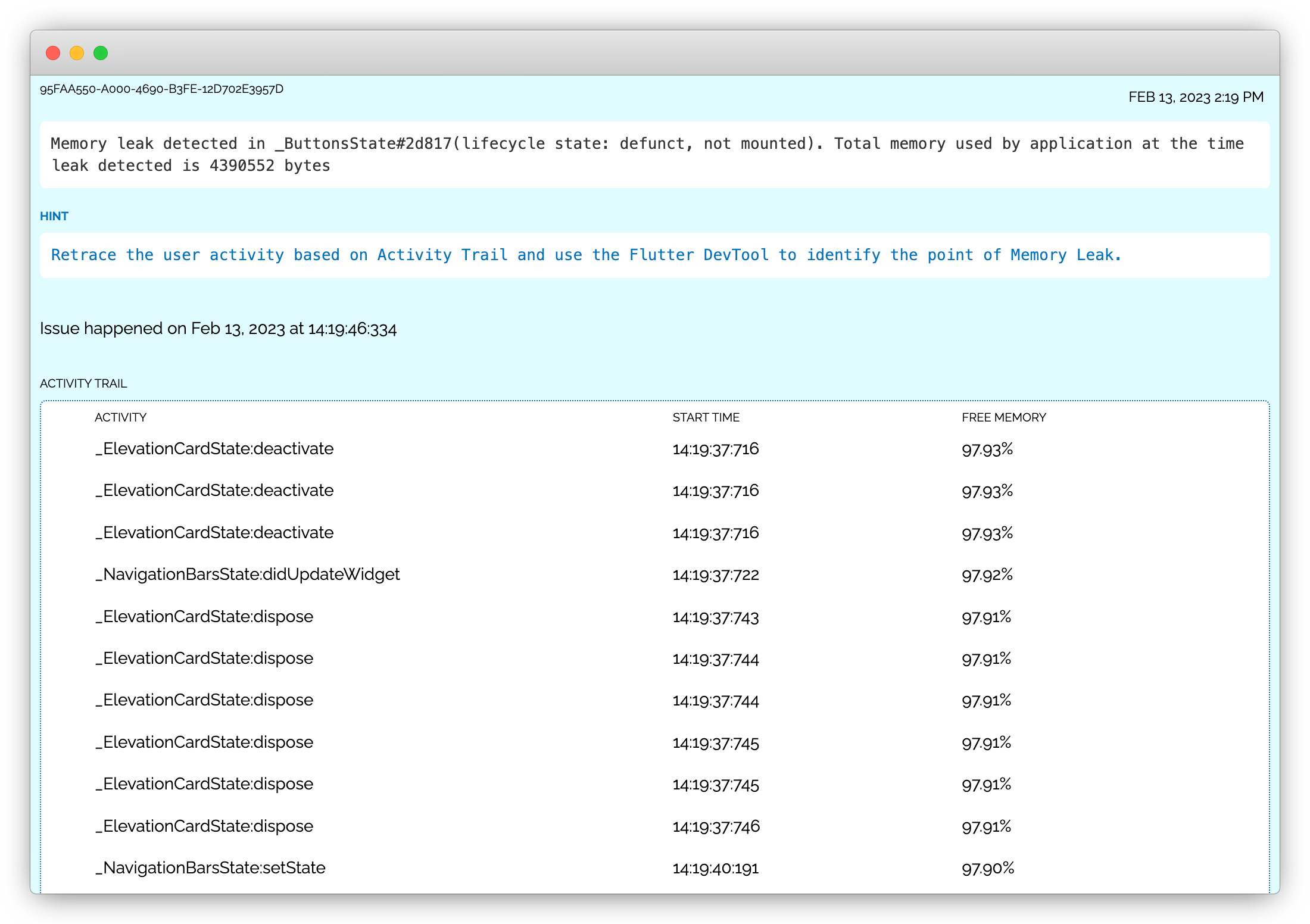 Memory Leaks in Flutter apps in Release mode