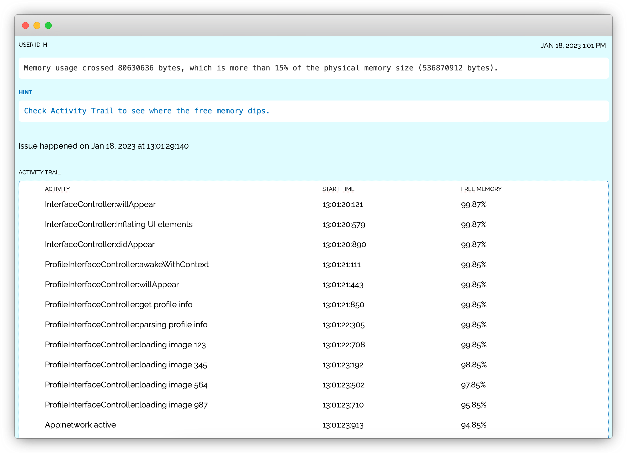 High or Abnormal Memory Usage in watchOS apps